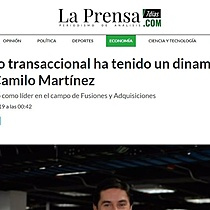 El mercado transaccional ha tenido un dinamismo enorme este ao, Camilo Martnez